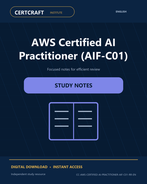 AWS Certified AI Practitioner (AIF-C01) Study Notes cover