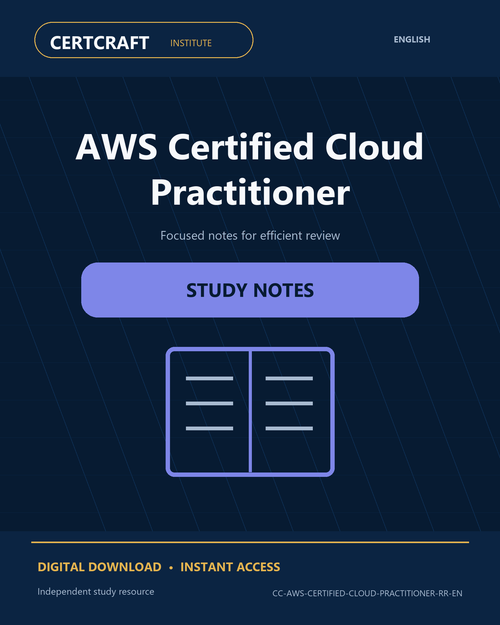 AWS Certified Cloud Practitioner Study Notes cover