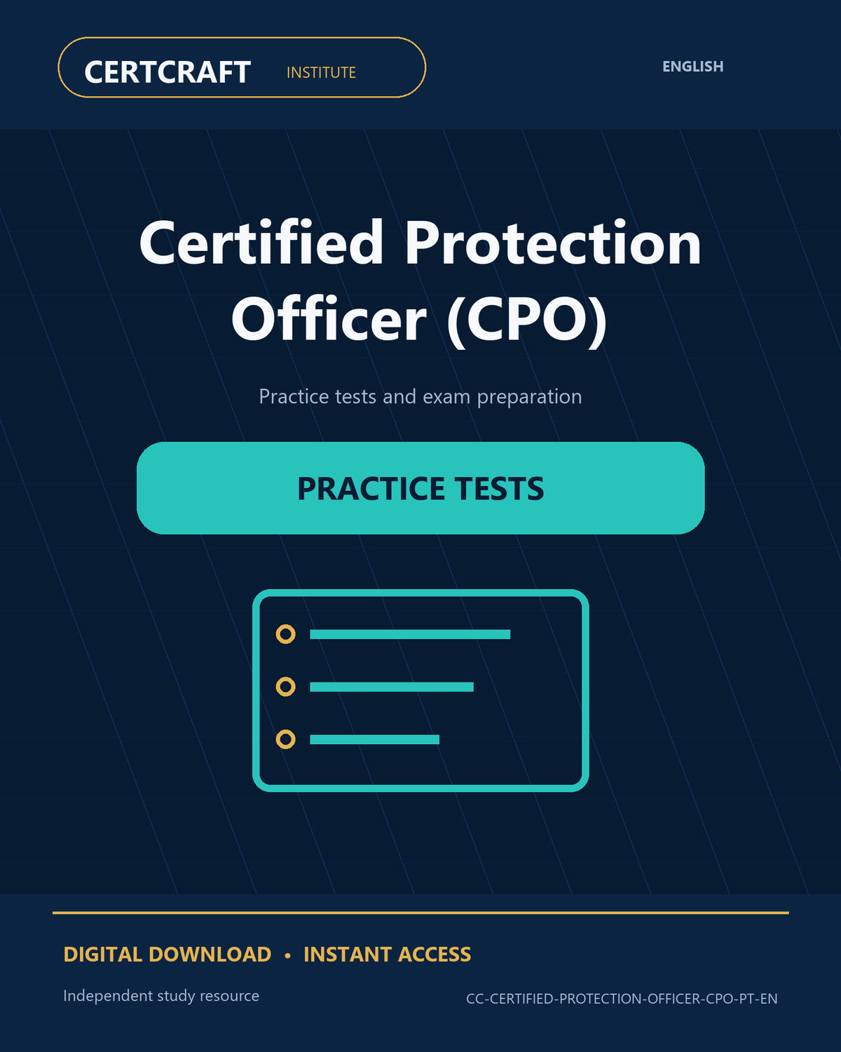 Certified Protection Officer (CPO) Practice Tests & Exam Prep cover