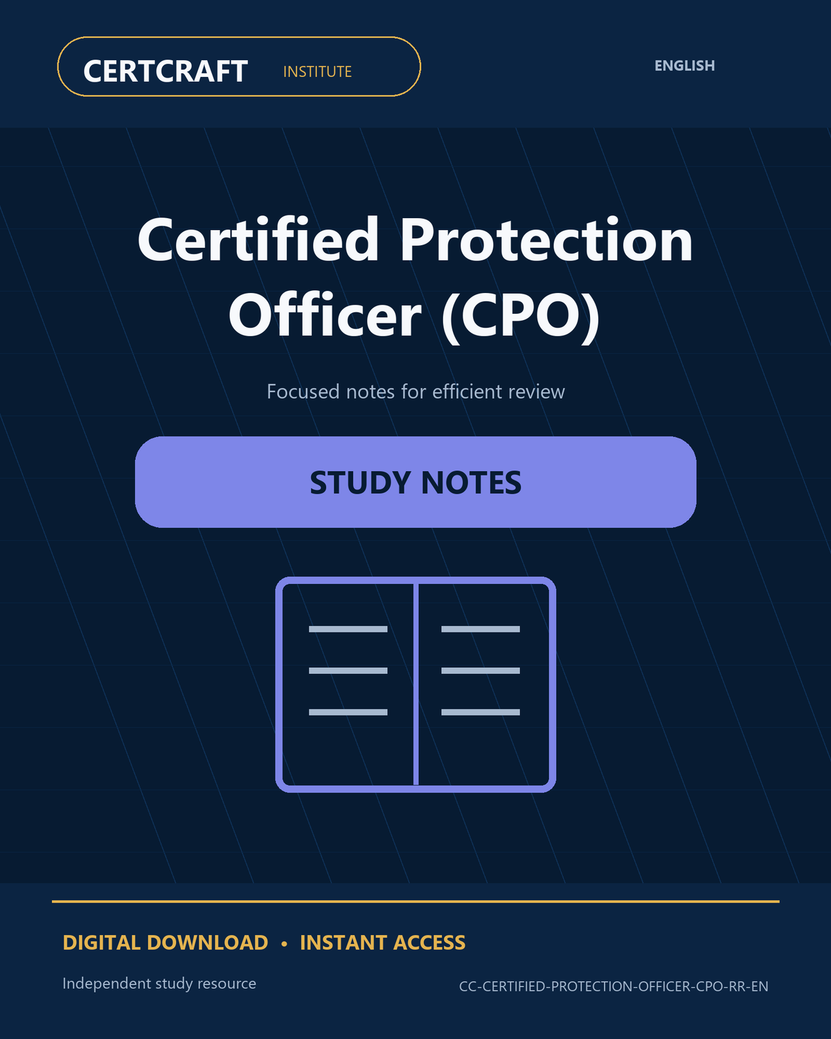 Certified Protection Officer (CPO) Study Notes cover