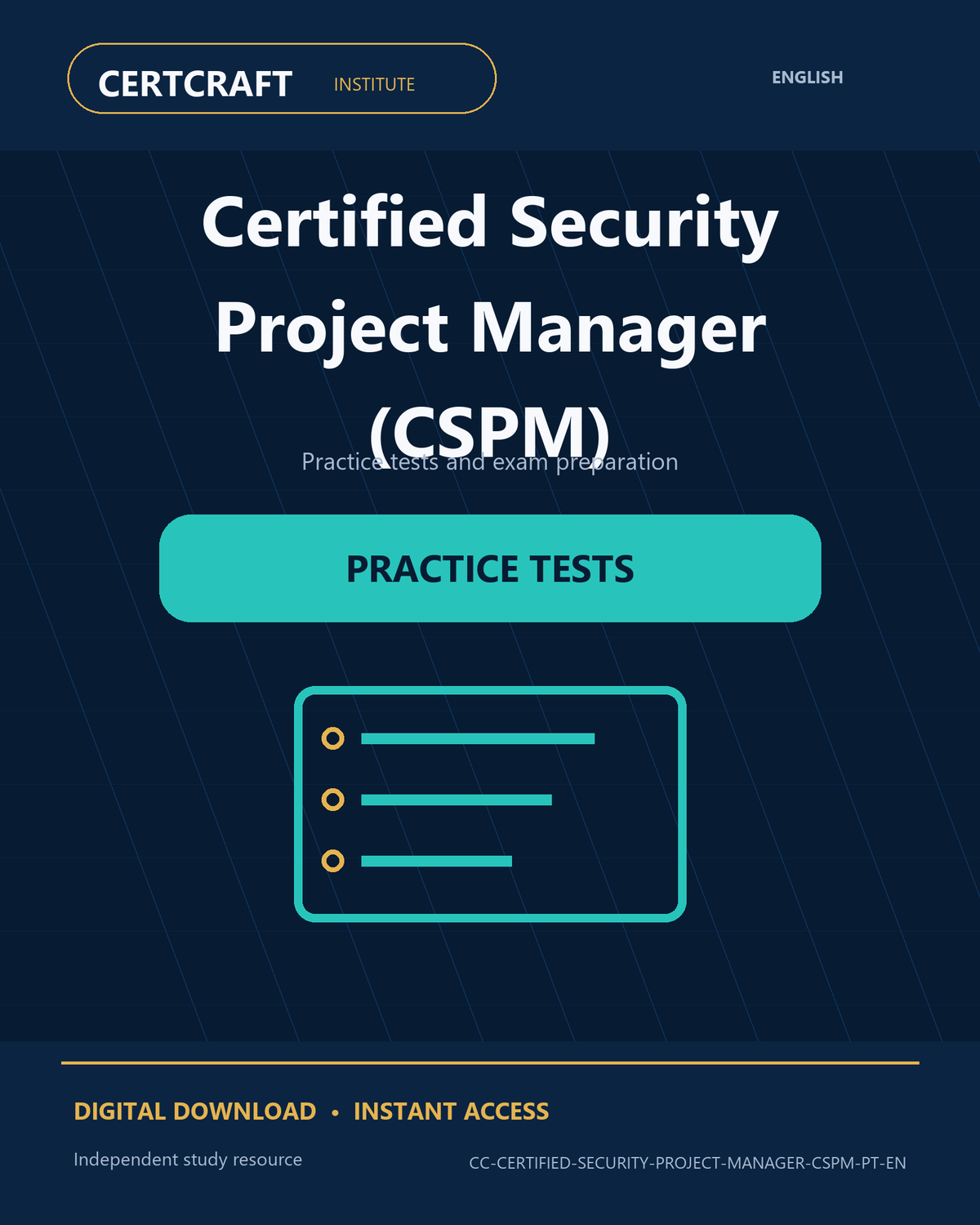 Certified Security Project Manager (CSPM) Practice Tests & Exam Prep cover