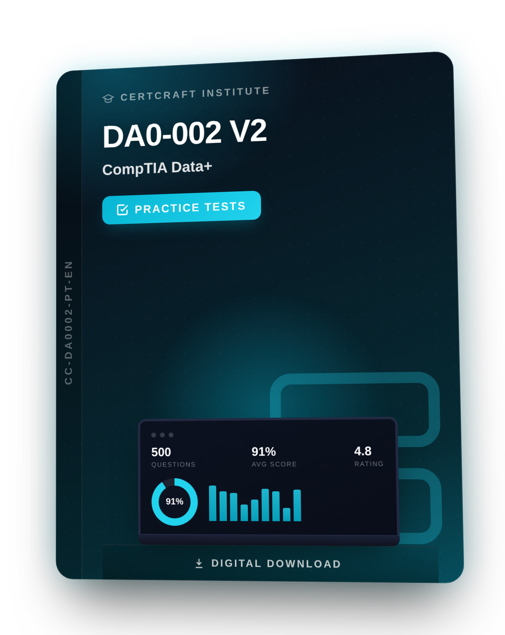 CompTIA Data+ DA0-002 V2 Practice Tests cover — CertCraft Institute