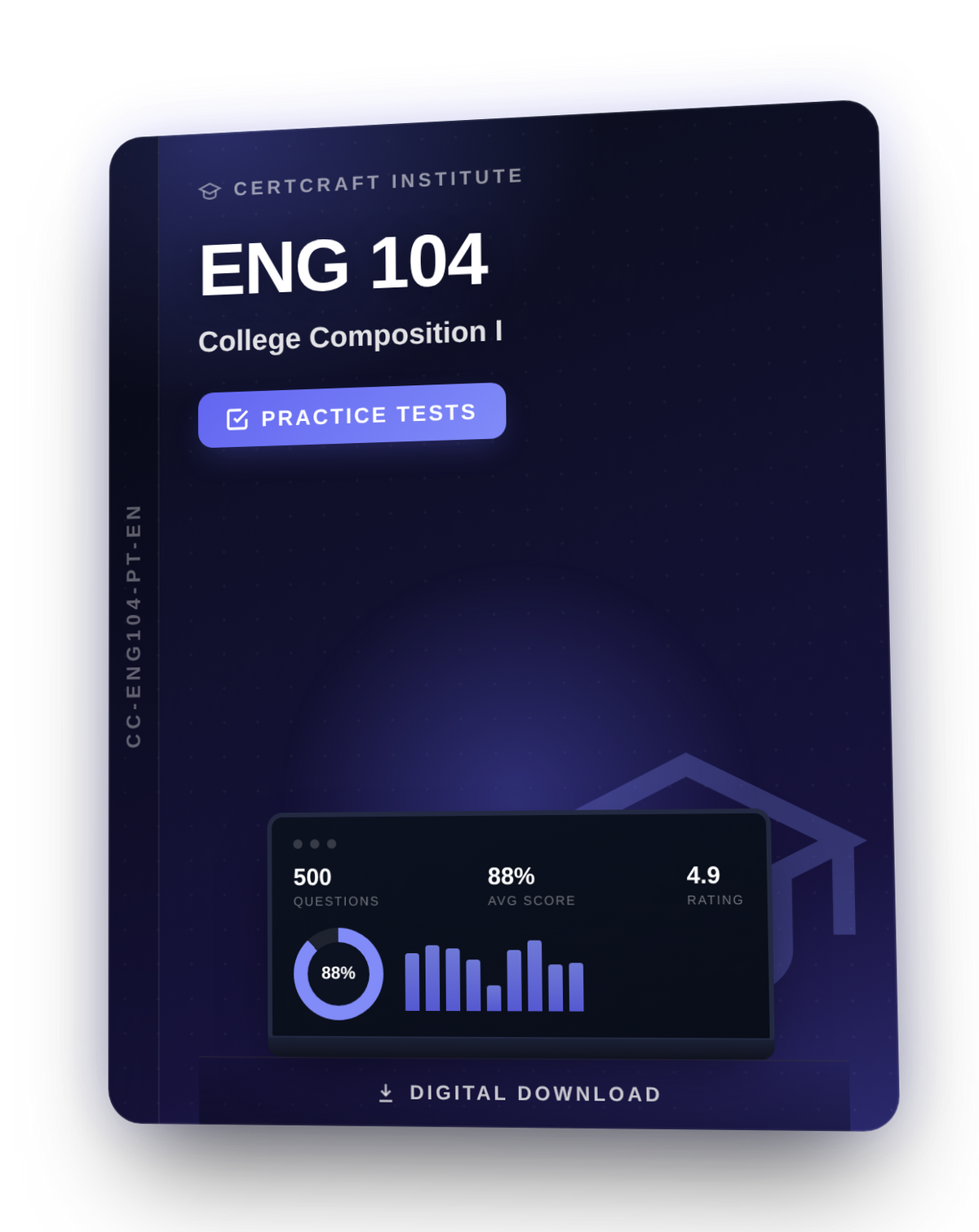 English 104 College Composition I Practice Tests cover — CertCraft Institute