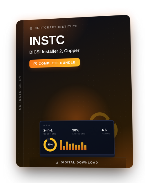 BICSI Installer 2 Copper INSTC Complete Study Bundle cover — CertCraft Institute