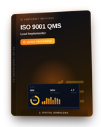 ISO 9001 QMS Lead Implementer Quick Reference cover — CertCraft Institute