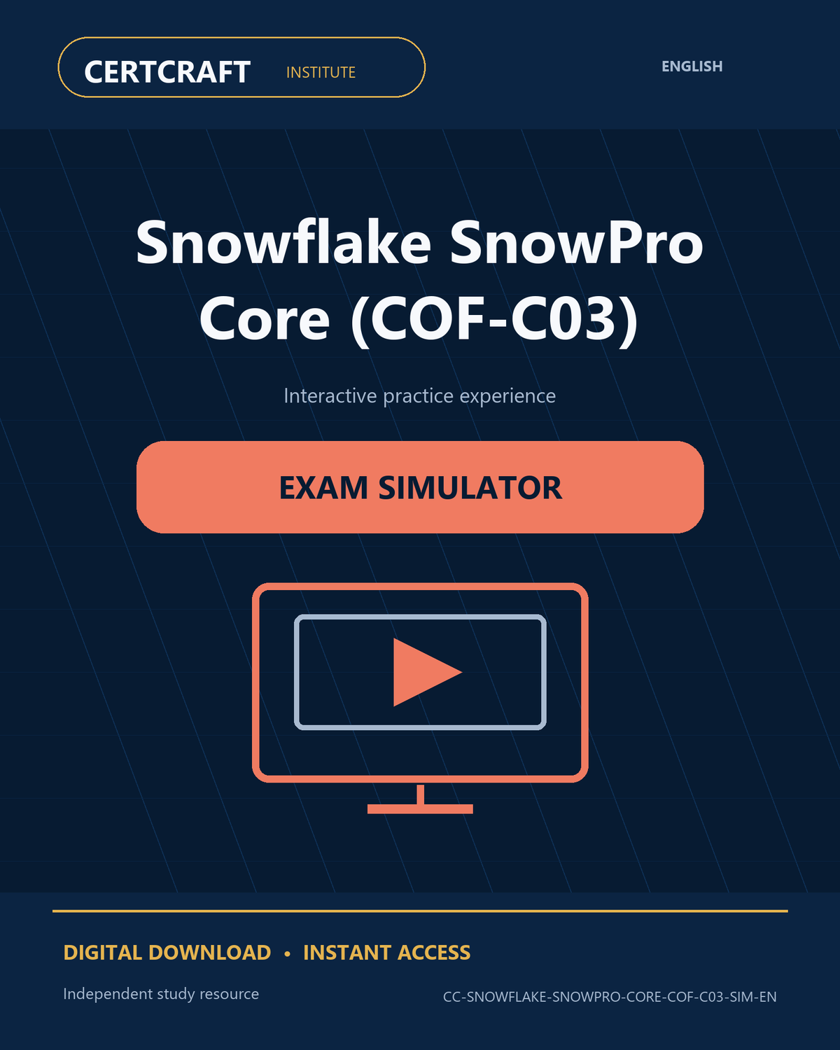 Snowflake SnowPro Core (COF-C03) Exam Simulator cover